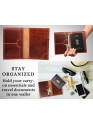 Passport Holder Buffalo Hide Travel Wallet Card ID Brown RFID Blocking Cover